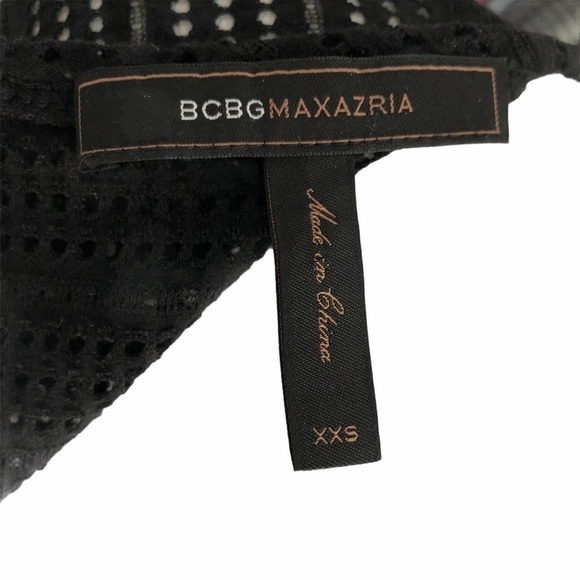 BCBGMaxAzria Evia Black Peplum Top XXS - Picture 9 of 10